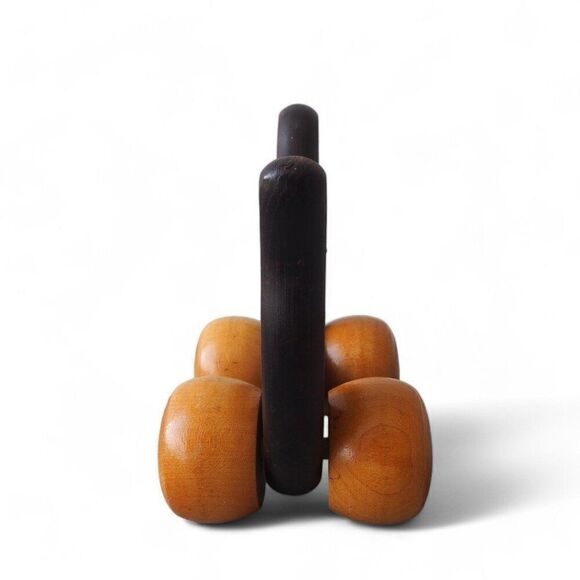 Vintage Vi-one Laboratories 1980's Wooden Toy Dog - Picture 4 of 6